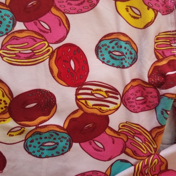 LuLaRoe Doughnut Leggings One Size Super Cute! Like New! - Picture 3 of 6